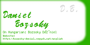 daniel bozsoky business card